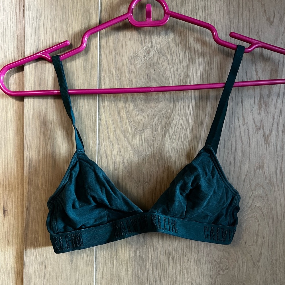 Calvin Klein pine green comfy bralette